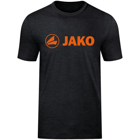 Afbeeldingen van T-shirts Promo zwart gemeleerd/fluo oranje
